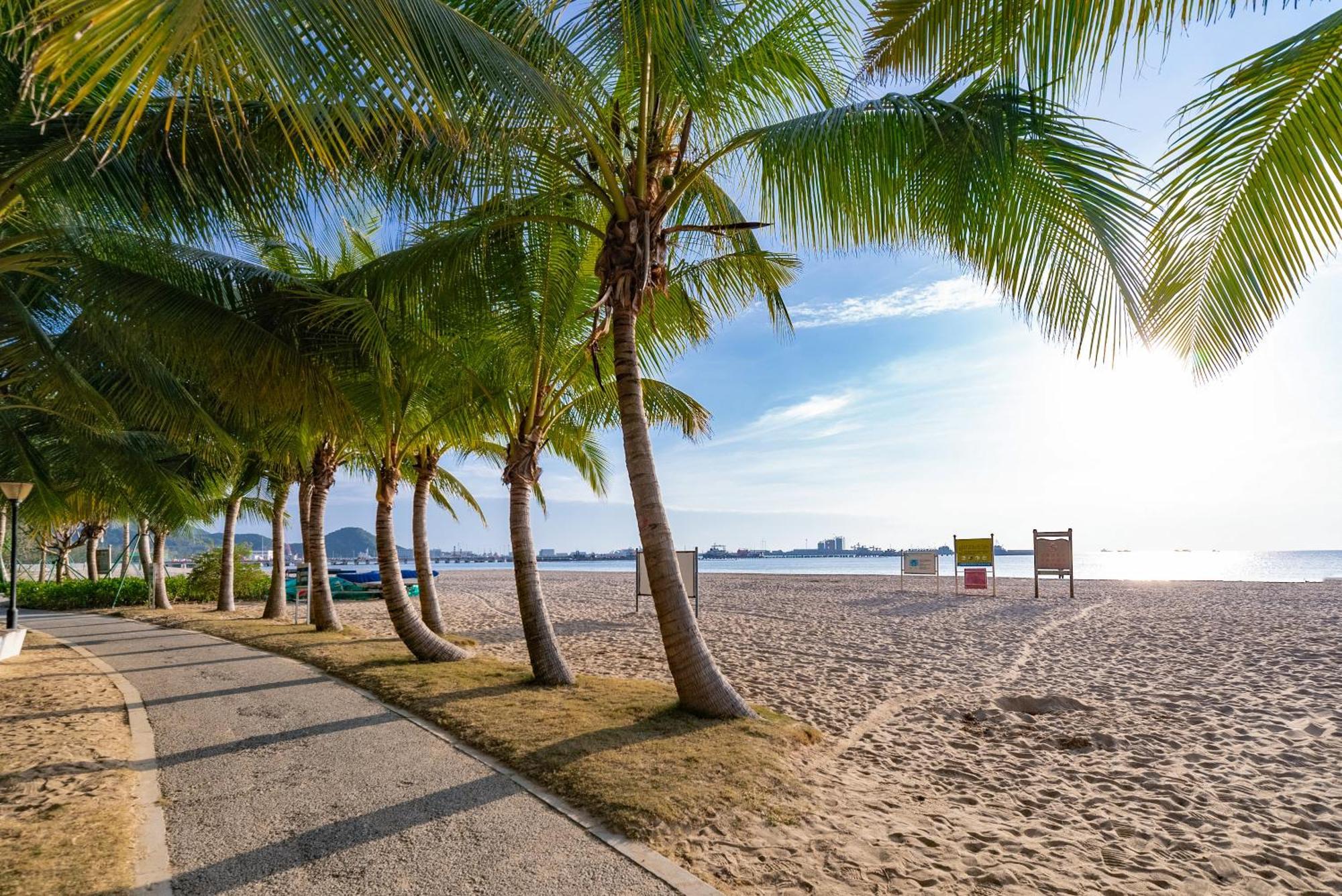 Puhai Sea View Apt By Hailan Tour At Sanya Yazhou Bay#Only 100 Meters To Beach And Sea Swimming Area Exterior foto